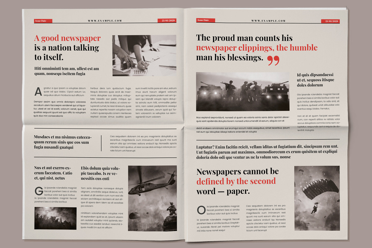 Newspaper Layout, a Magazine Template by ContestDesign (Photo 2 of 3)