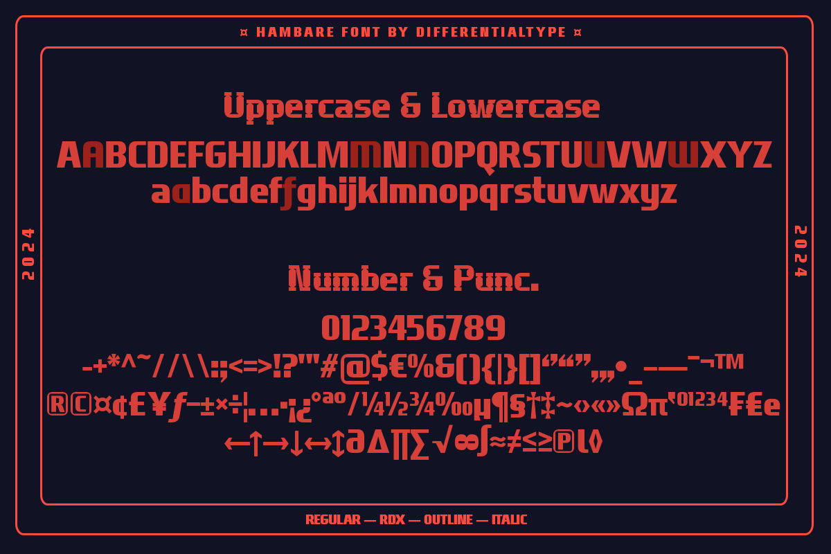 Hambare - Modern & Futuristic, a Sans Serif Font by Differentialtype (Photo 8 of 9)