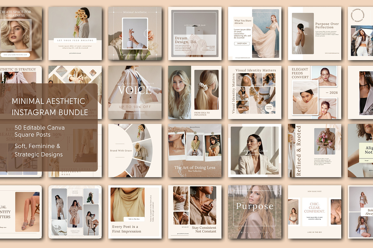 Minimal Instagram Post & Stories, a Social Media Template by nwdigitalstore (Photo 4 of 10)