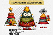 Whimsical Christmas Tree Clipart PNG, an Illustration by Dream Creation (Thumbnail 7 of 7)