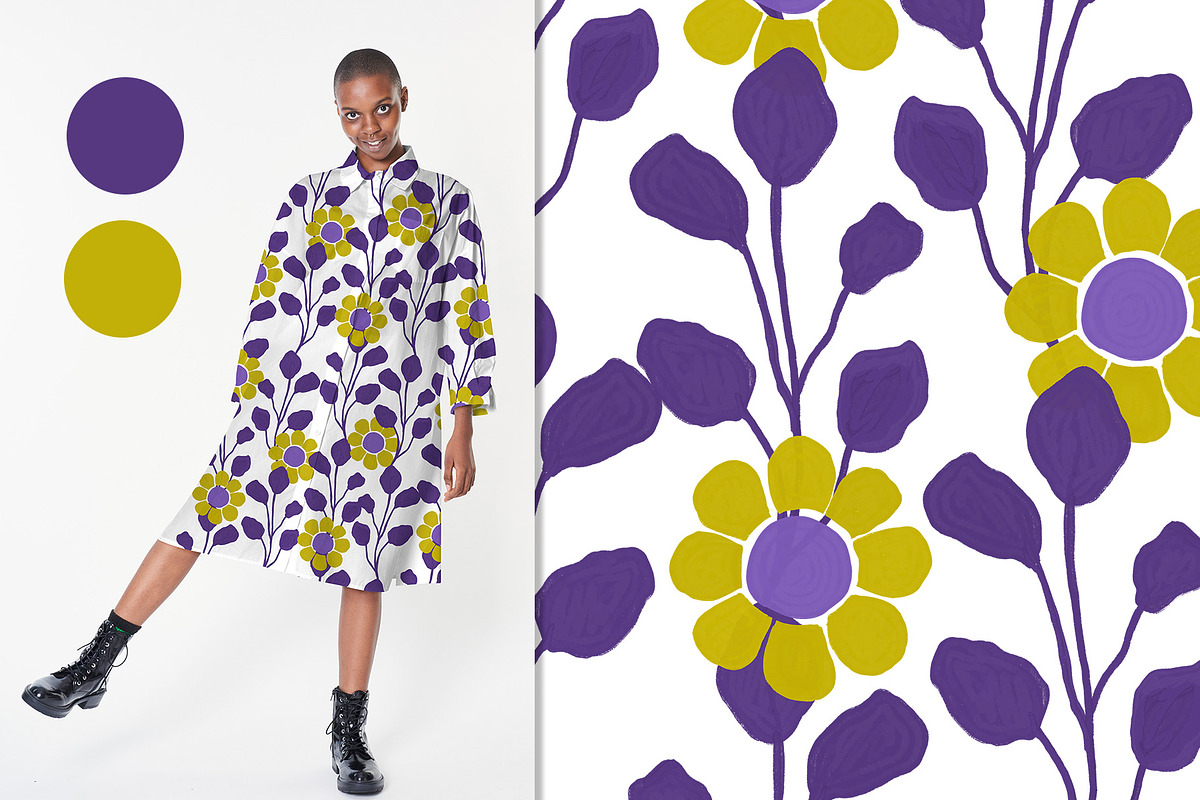 Summer Fruits Flowers Seamless Patte, a Pattern Graphic by KomannaArt (Photo 3 of 11)