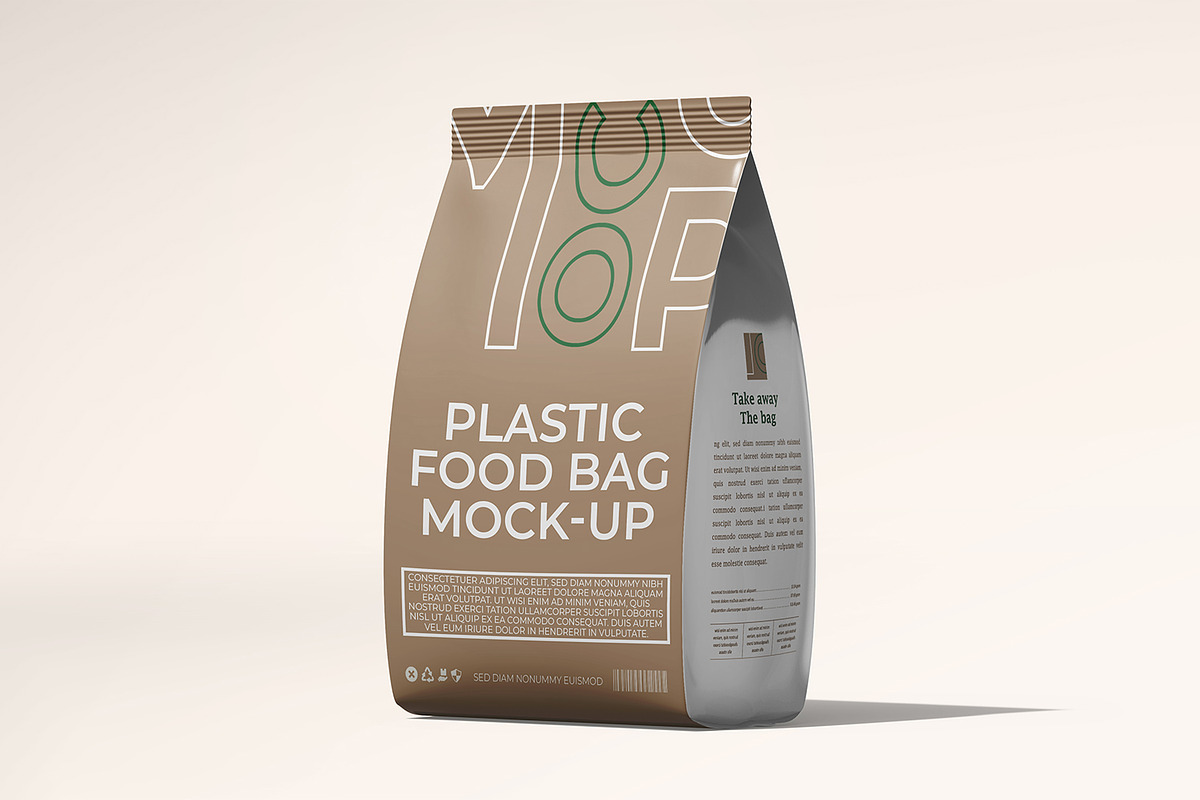 Plastic Food Packaging Bag Mockup, a Packaging Mockup by Ram Studio LLC (Photo 10 of 14)