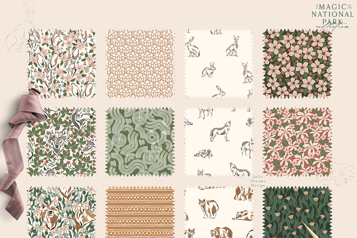 The Magic of the National Park, an Animal Illustration by Julia Dreams