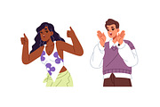 People communicate with gestures set, a Person Illustration by PaperTrident (Thumbnail 9 of 11)