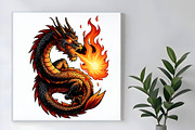 Fire Breathing Dragon, an Animal Illustration by Sharon Schwalbe (Thumbnail 3 of 5)