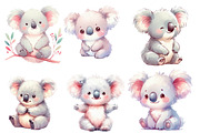 Watercolor koala clipart, an Illustration by Designworld (Thumbnail 2 of 5)