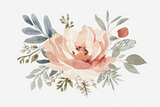 Watercolor Peony Floral Clipart Bund, a Graphic by Creativeshirt (Thumbnail 11 of 15)