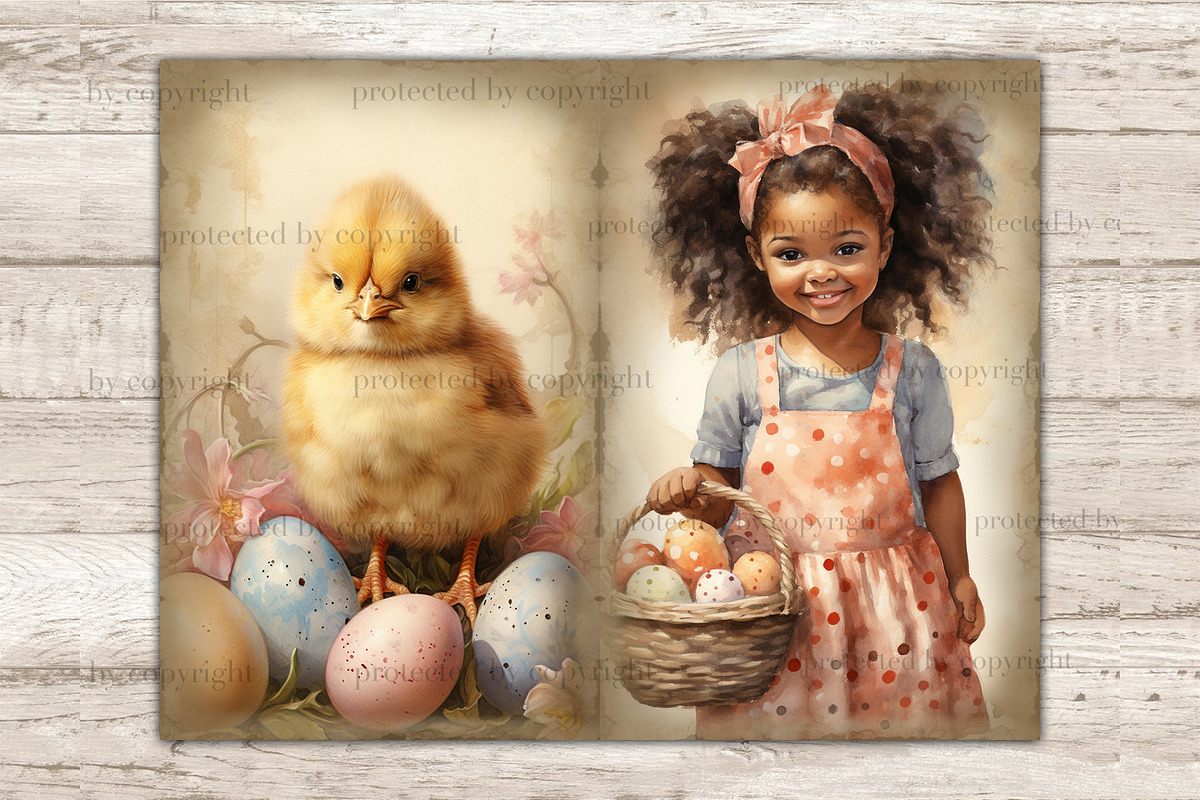 Pastel Easter Junk Journal Kit, a Seasonal Illustration by GlamArtZhanna (Photo 5 of 9)