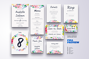 Floral Wedding Invitation Bundle, an Invitation Template by LovePowerDesigns (Thumbnail 9 of 17)