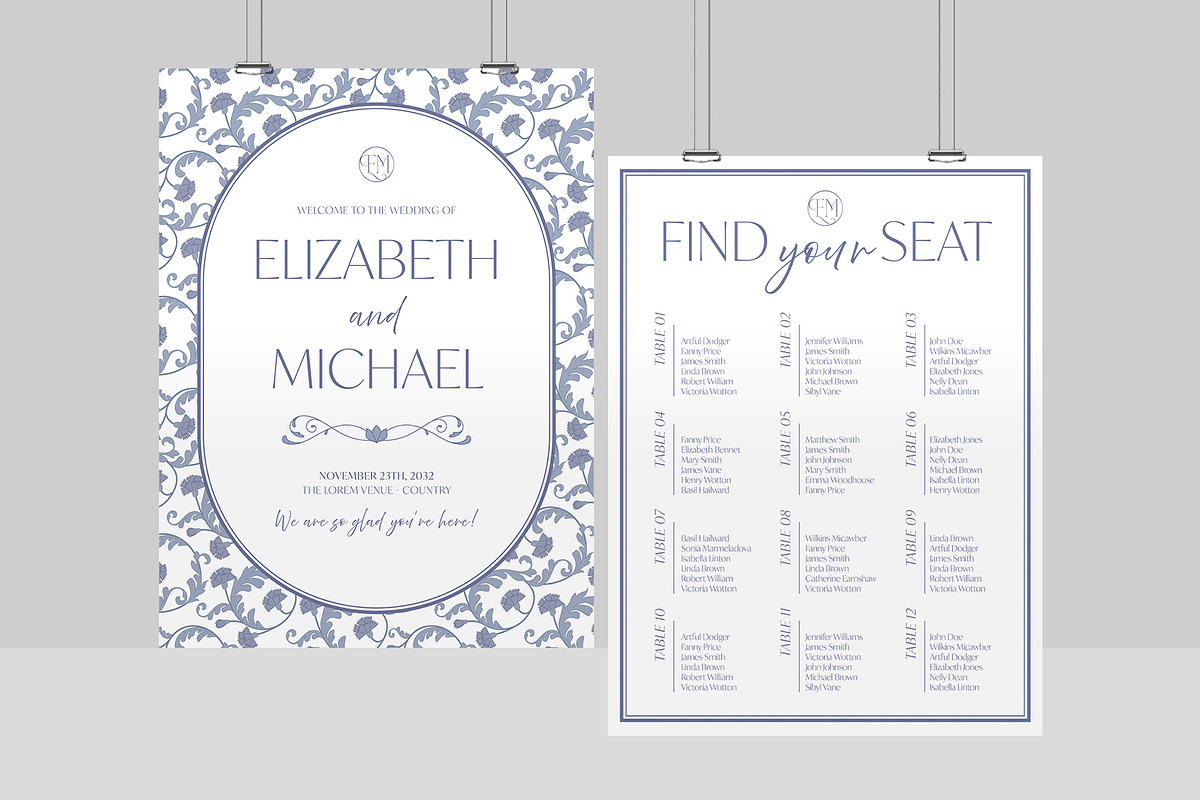 Wedding Welcome Sign & Seating Chart, a Poster Template by BrandPacks (Photo 4 of 5)