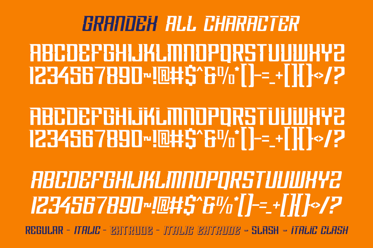 Grandex - Sport Font, a Sans Serif Font by RagamKata (Photo 9 of 12)