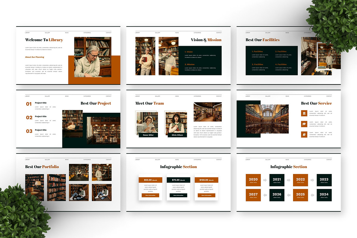 Library - Education Google Slide, a Presentation Template by Deepslide Studio (Photo 5 of 6)