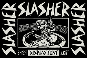 Slasher Font, a Font by MightySHORT