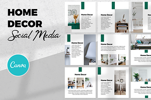 Home Decor Social Media Posts Canva