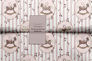 Rocking Horses Nursery Collection, a Pattern Graphic by MouseGrey (Thumbnail 4 of 15)
