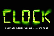 CLOCK, a Sans Serif Font by Loudoun Design Co. (Thumbnail 1 of 5)