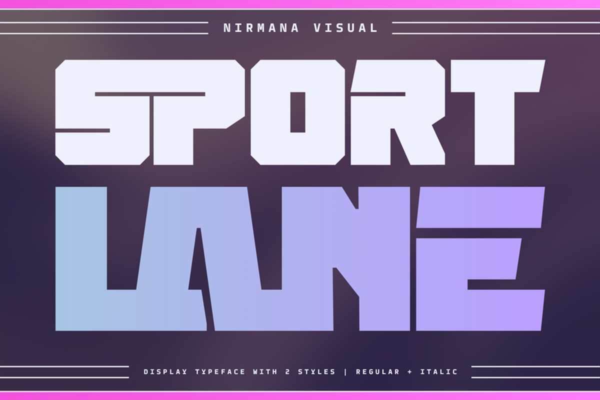 Sport Lane - Racing Logo Font, a Sans Serif Font by Nirmana Visual (Photo 1 of 14)