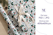 Set Christmas Wrapping Paper Mockup, a Packaging Mockup by Mie Mockup Studio (Thumbnail 7 of 7)
