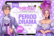 PROCREATE VINTAGE CHARACTER CREATOR, a Brush Add-On by AlexandraArt (Thumbnail 1 of 11)