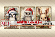 Vintage Christmas animals-4 picture, a Seasonal Illustration by CraftArtStory (Thumbnail 3 of 4)