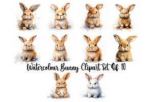 Watercolour Bunny Printables