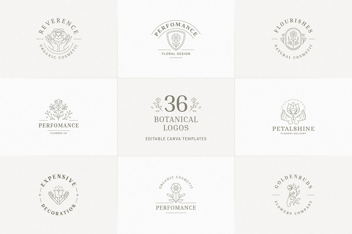 36 Botanical Logo Templates | Canva, a Branding & Logo Template by Vasya Kobelev (Photo 1 of 10)