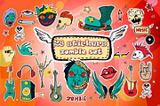 Zombie Sticker Set, a Decorative Illustration by TatianaBannikova (Thumbnail 1 of 5)