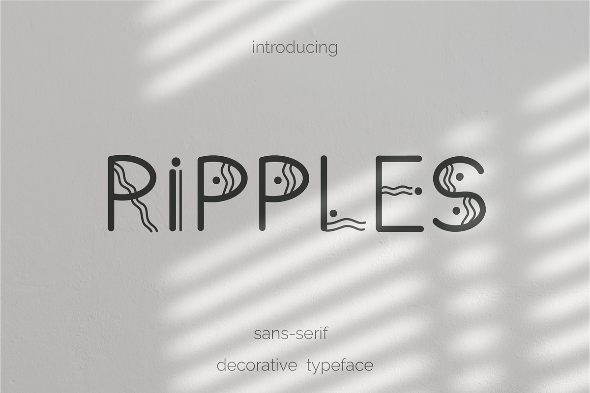 Ripple. Bohemian Sans Serif Typeface, a Sans Serif Font by DearLetters (Photo 1 of 10)