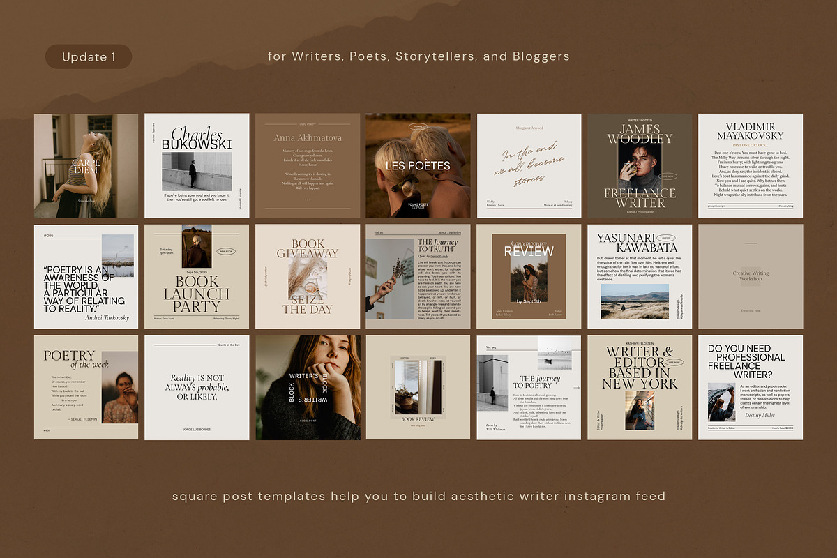 Writers Social Media Pack + Stories, a Social Media Template by September 5th (Photo 6 of 22)