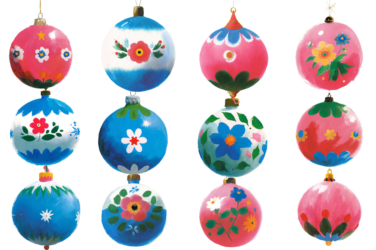 Christmas Baubles clipart, an Illustration by Designworld (Photo 3 of 5)