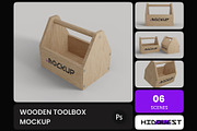 Wooden Toolbox Mockup, a Household Mockup by hiddemaru (Thumbnail 1 of 4)
