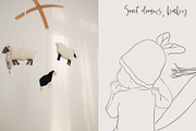 Newborn Line Art Clipart, a Person Illustration by natalisart (Thumbnail 5 of 10)