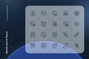 World Love & Peace Icon, an Outline Icon by Nathaya Studio (Thumbnail 2 of 2)