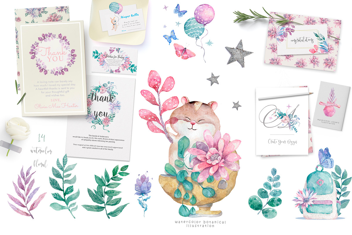 Cosmic Adventure Watercolor Set, an Education Illustration by Ann Art Houze (Photo 8 of 12)
