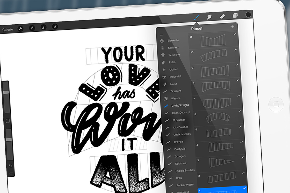 Procreate Grid Brush Brushpack, a Brush Add-On by Studio FabianFischer (Photo 2 of 6)