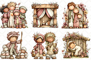 Whimsical Spring Nativity Scene, an Illustration by Black Bird Studio (Thumbnail 4 of 5)