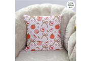 Peach Gingham Seamless Pattern, a Food Illustration by TitaLivingArt (Thumbnail 7 of 10)