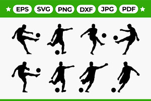 Soccer Player Silhouette Vector, an Object Graphic by Artonix