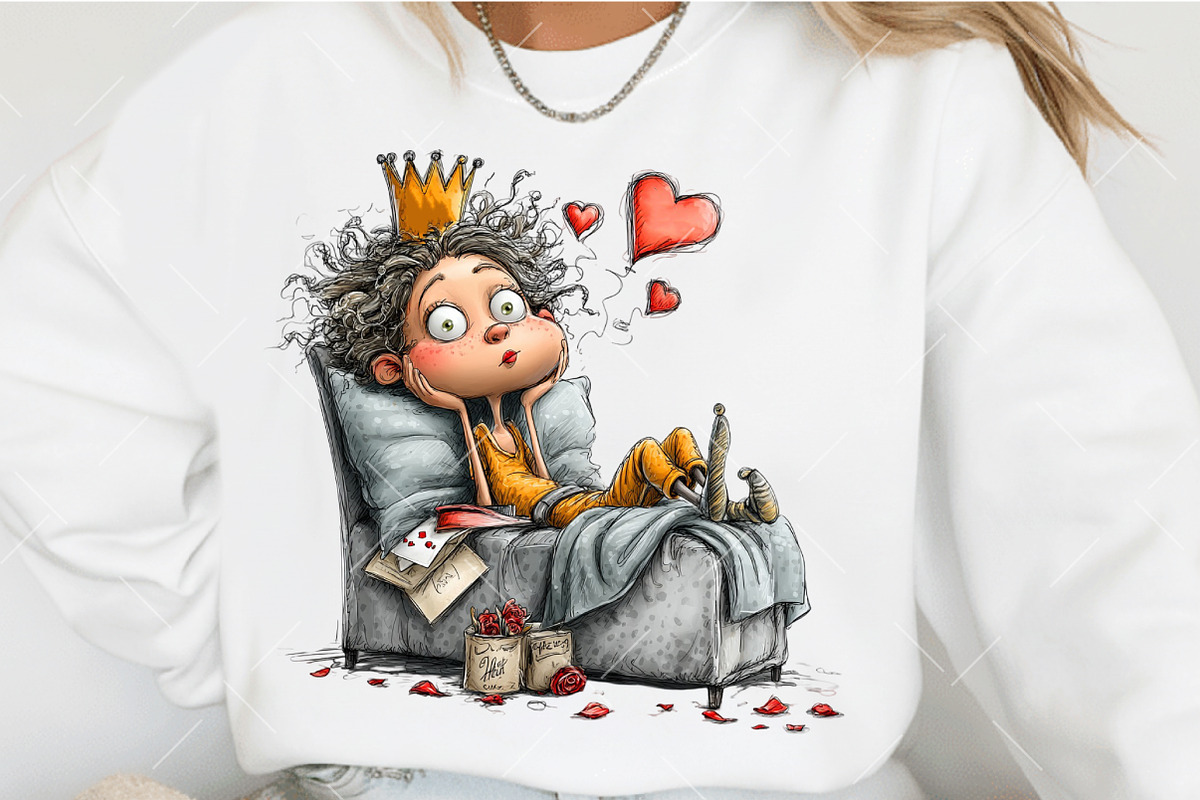 Whimsical Girl Valentine Clipart, an Illustration by OK Design (Photo 5 of 6)