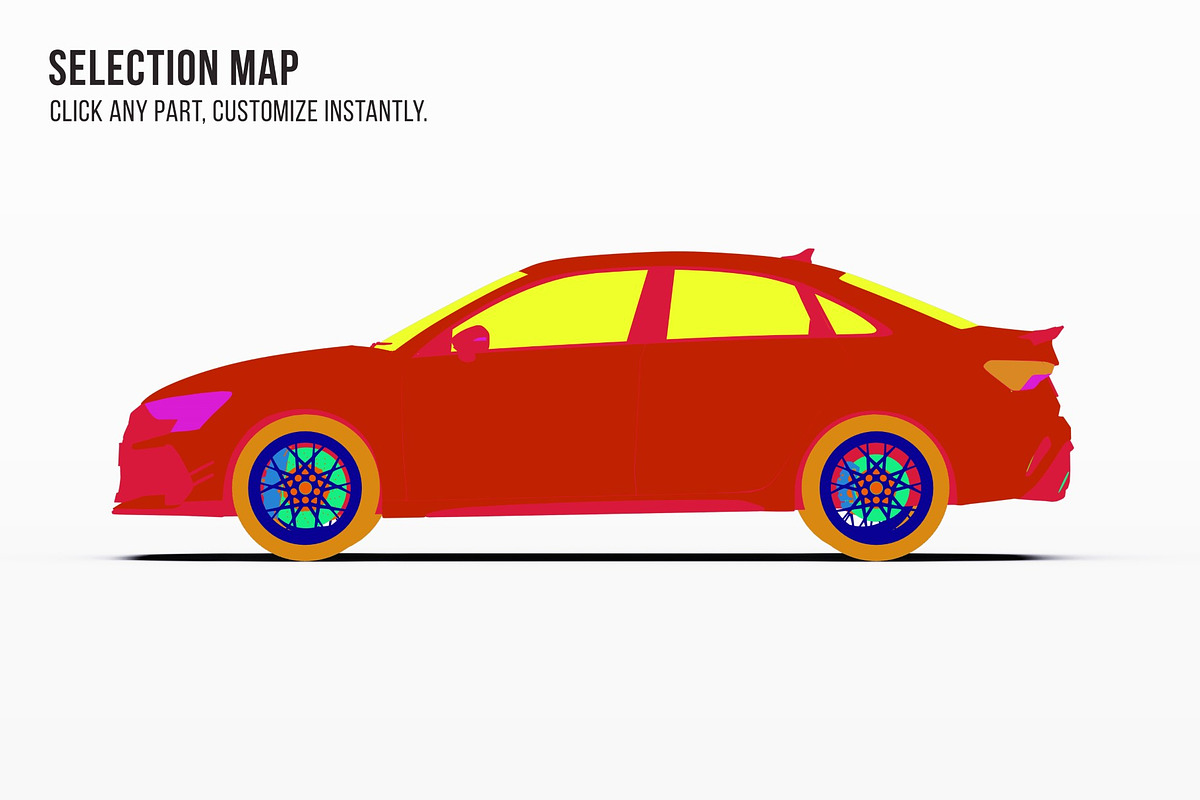 2026 Sport Performance Sedan Set, an Advertising Mockup by Halal Graphic Studio (Photo 6 of 12)