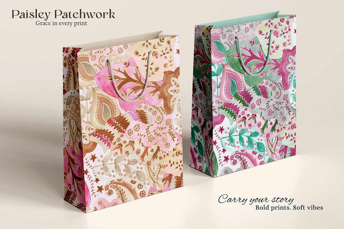 Paisley Patchwork Prints & Patterns, a Pattern Graphic by GND ART STUDIO (Photo 4 of 8)