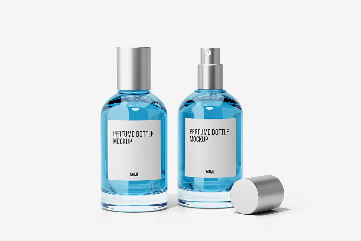 50ml Perfume Glass Bottle Mockup, a Packaging Mockup by Akebareee (Photo 1 of 3)