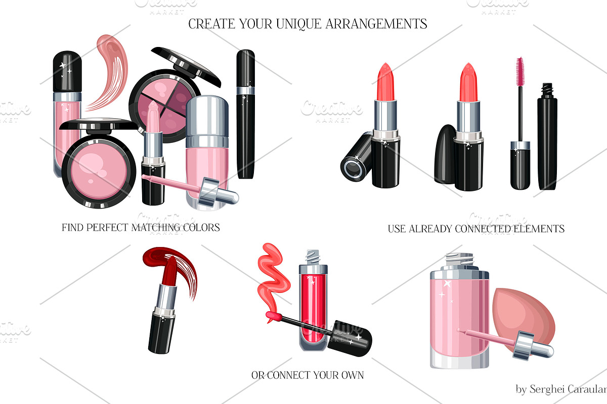 Makeup Clipart Collection, an Illustration by Serghei Caraulan (Photo 3 of 4)