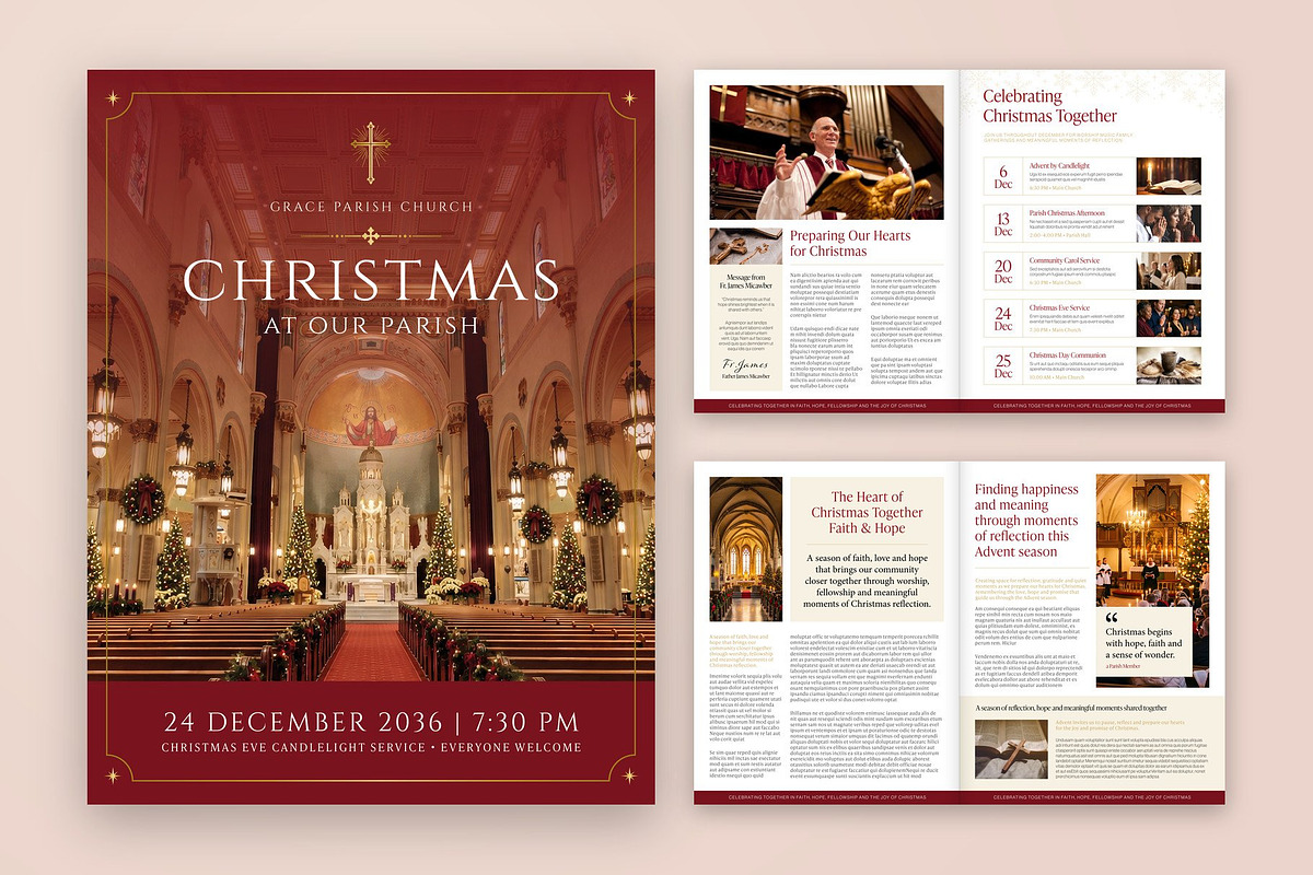 Christmas Church Magazine Template, a Brochure Template by BrandPacks (Photo 1 of 5)