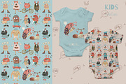 Cute Monsters collection, a Pattern Graphic by watercolor kamill (Thumbnail 3 of 10)
