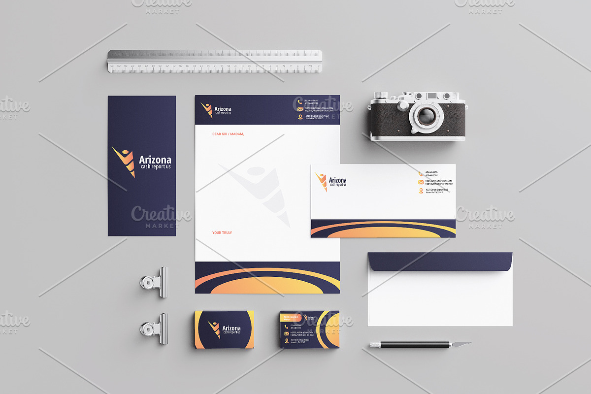 Brand Identity Design Templates, a Stationery Template by Design Fusion (Photo 1 of 4)