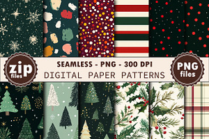 Christmas Digital Paper, Seamless, a Texture Graphic by CitraGraphics