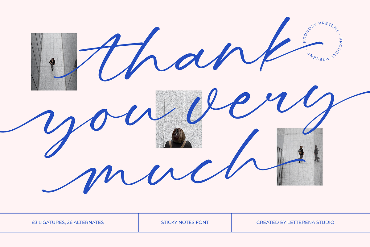 Letters Blushing Touch Sticky Note, a Script Font by Letterena Studios Script (Photo 15 of 15)