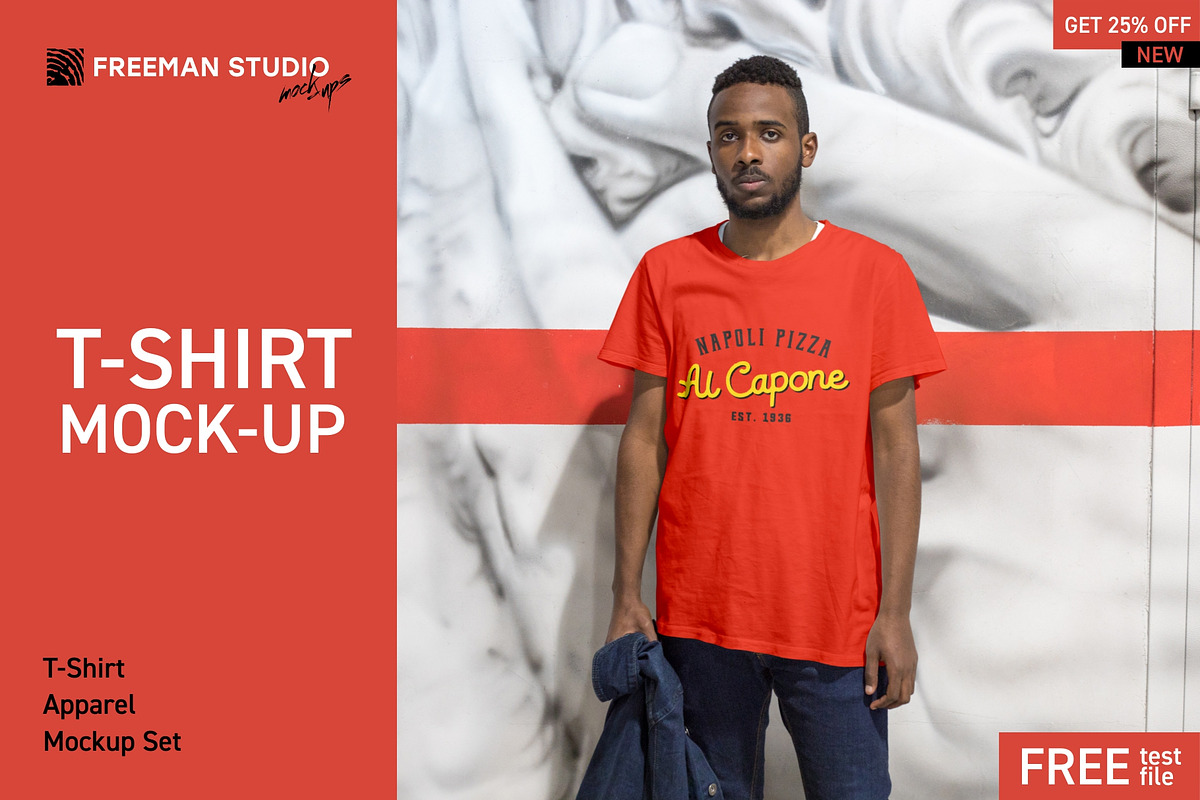 T-Shirt Mock-Up Bundle 2019, a Shirt Mockup by Freeman Studio (Photo 10 of 20)
