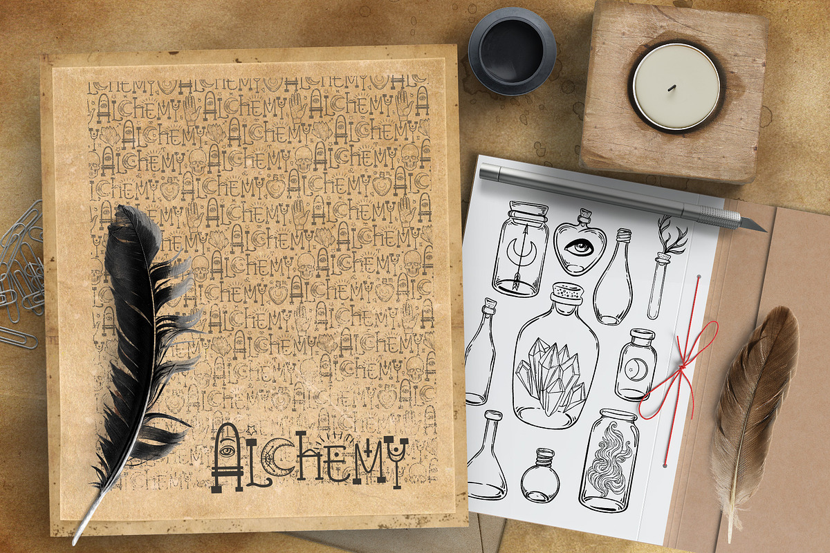 100 ALCHEMY. Magic Vector Set., an Illustration by Varvara Gorbash (Photo 6 of 9)